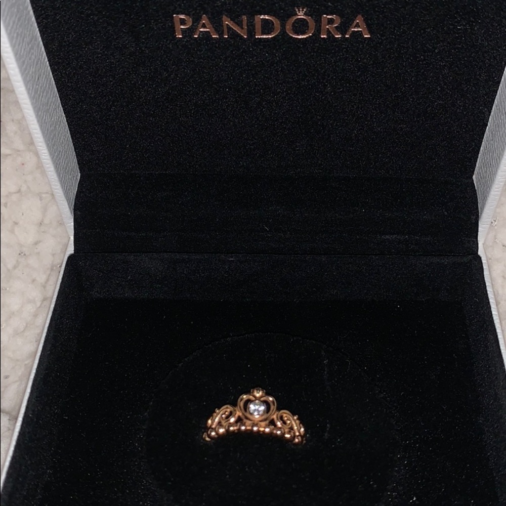 Gold Pandora Princess ring